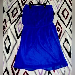 Express Blue Strapless Dress size M